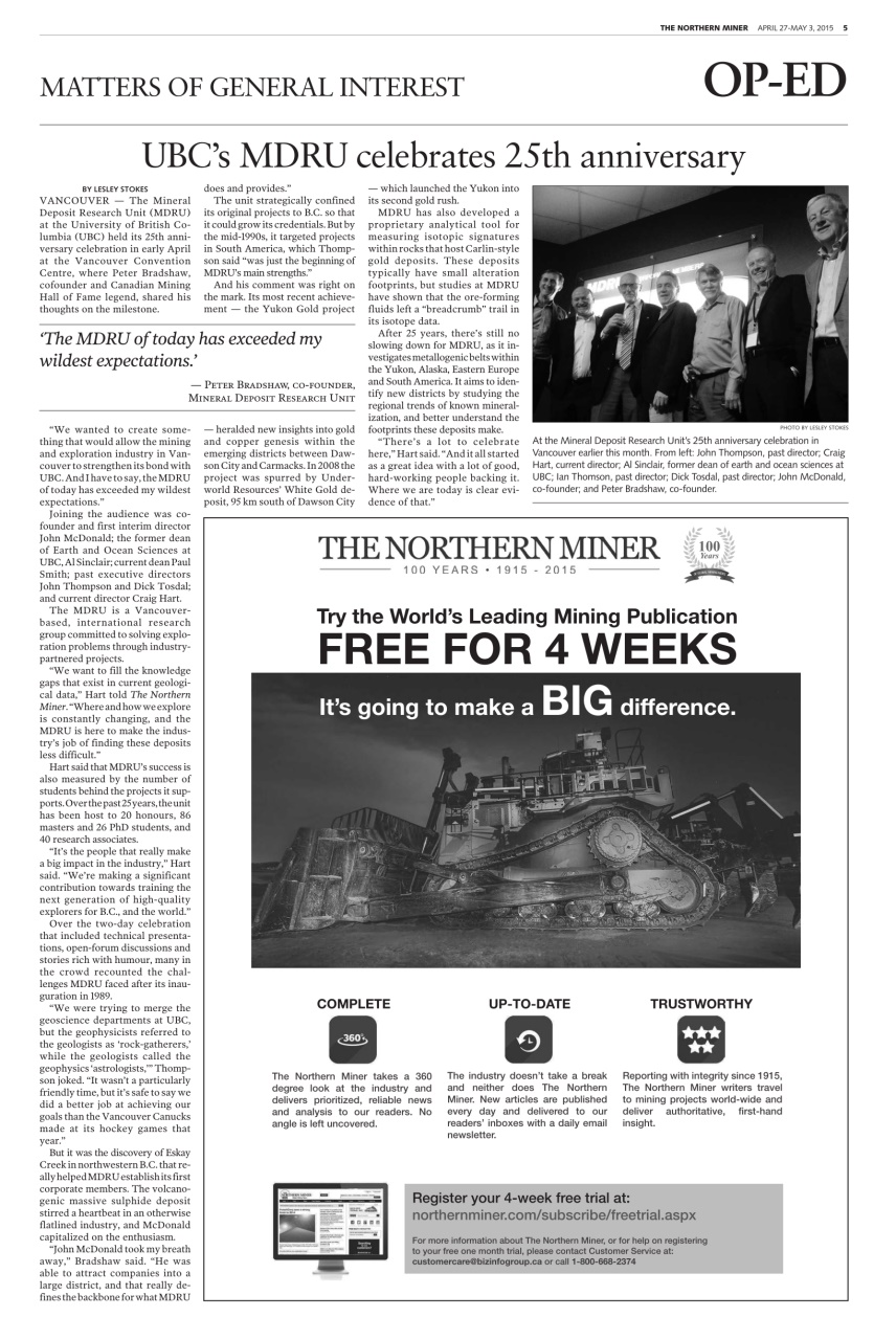 The Northern Miner Preview Pages