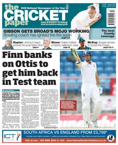 The Cricket Paper issue 24th April 2015