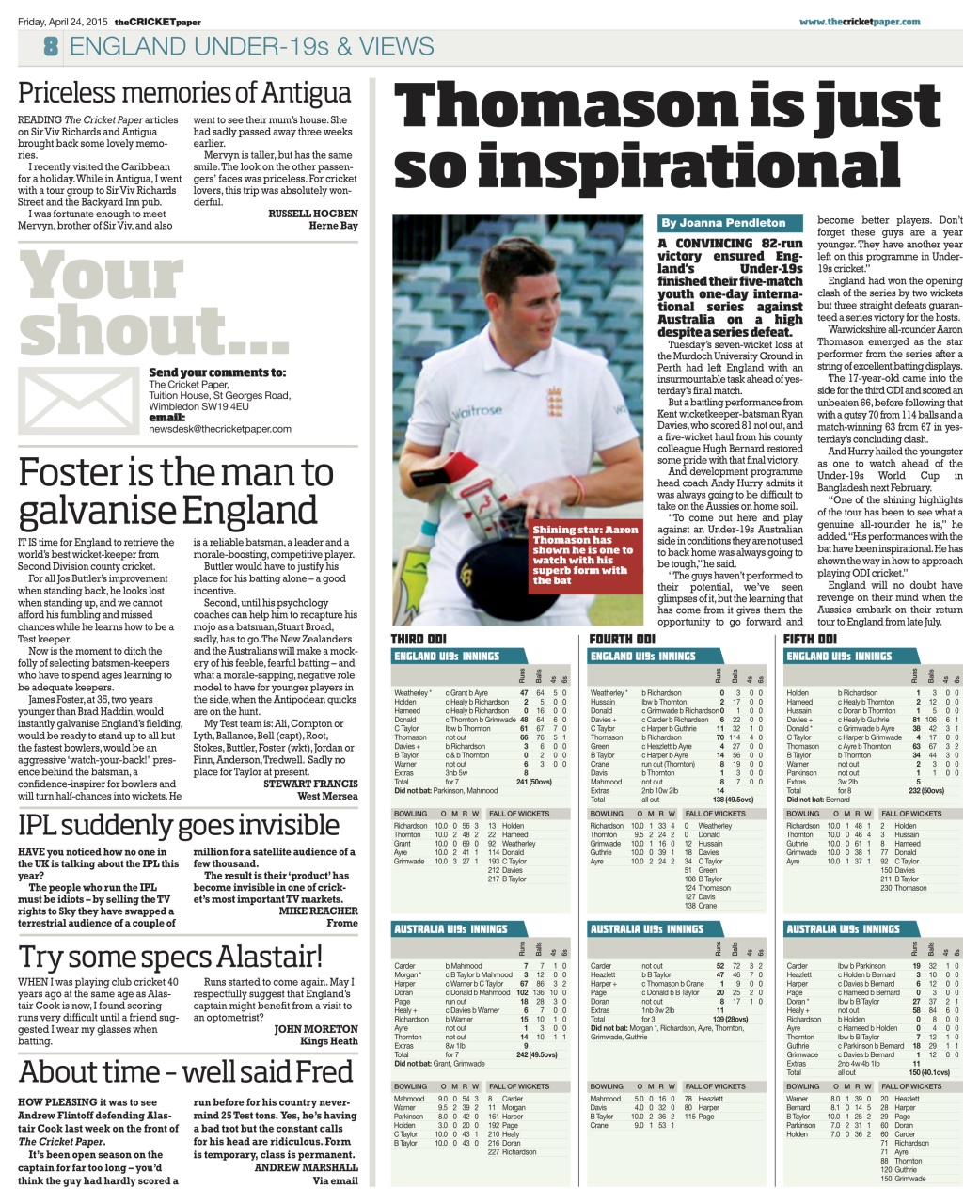 The Cricket Paper Preview Pages