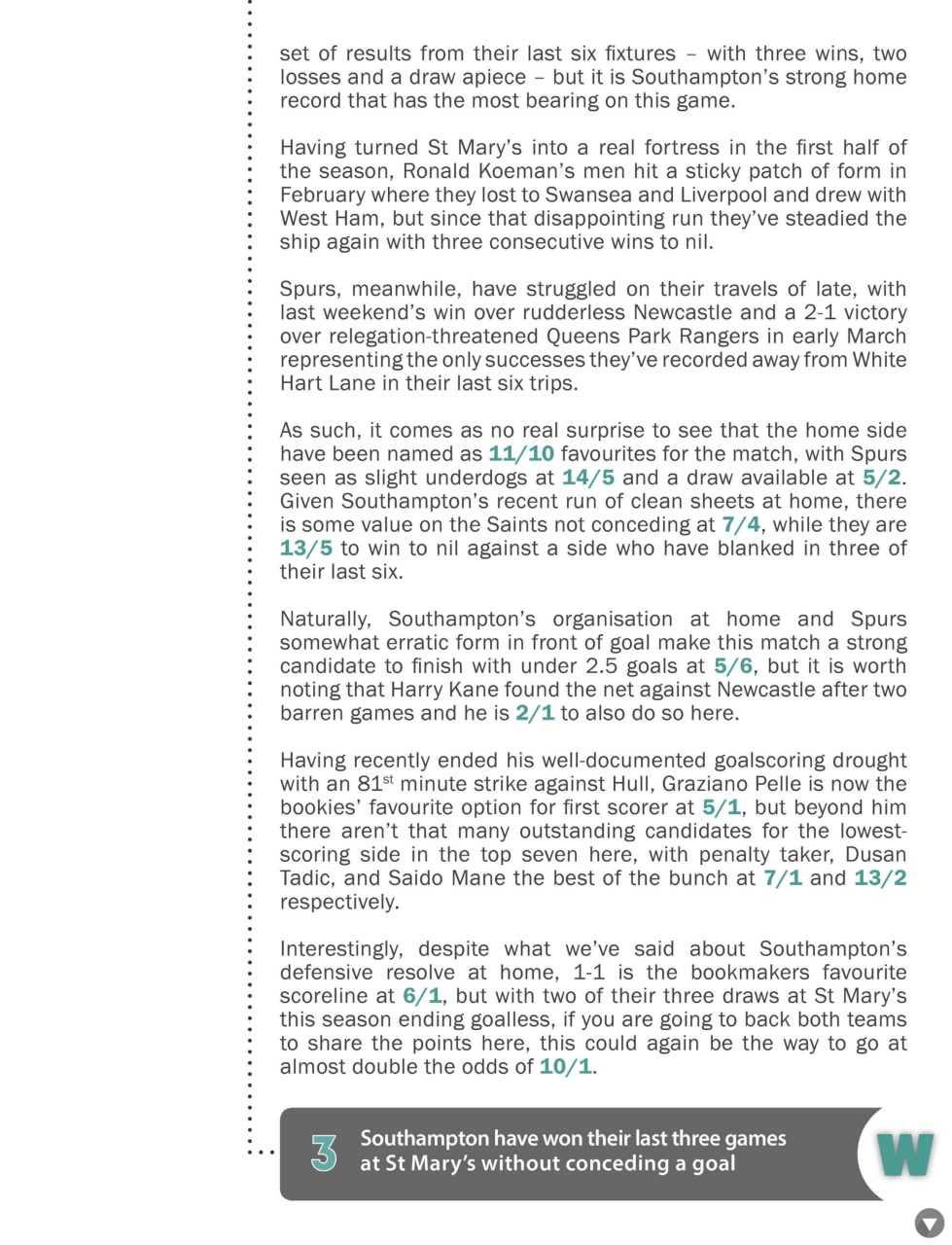 Sports Betting Weekly Preview Pages