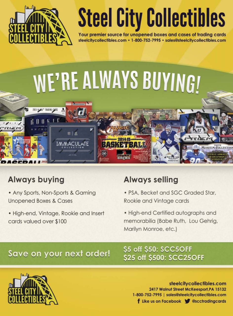 Sports Card Monthly Magazine Preview Pages