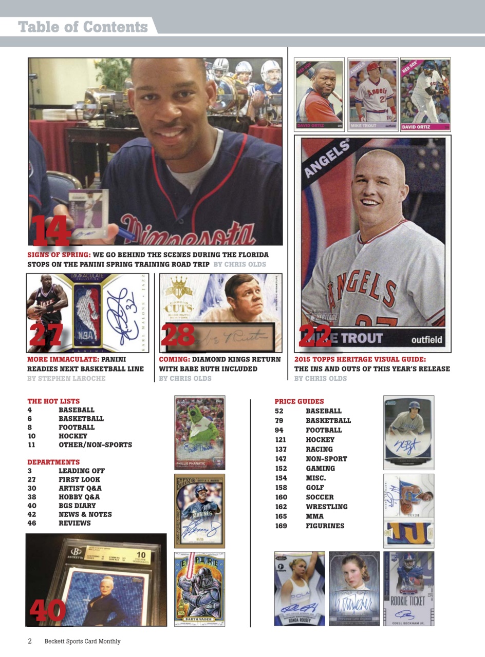 Sports Card Monthly Magazine Preview Pages