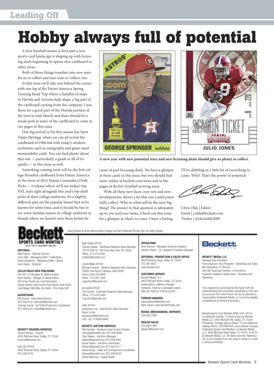 Sports Card Monthly Magazine Preview Pages