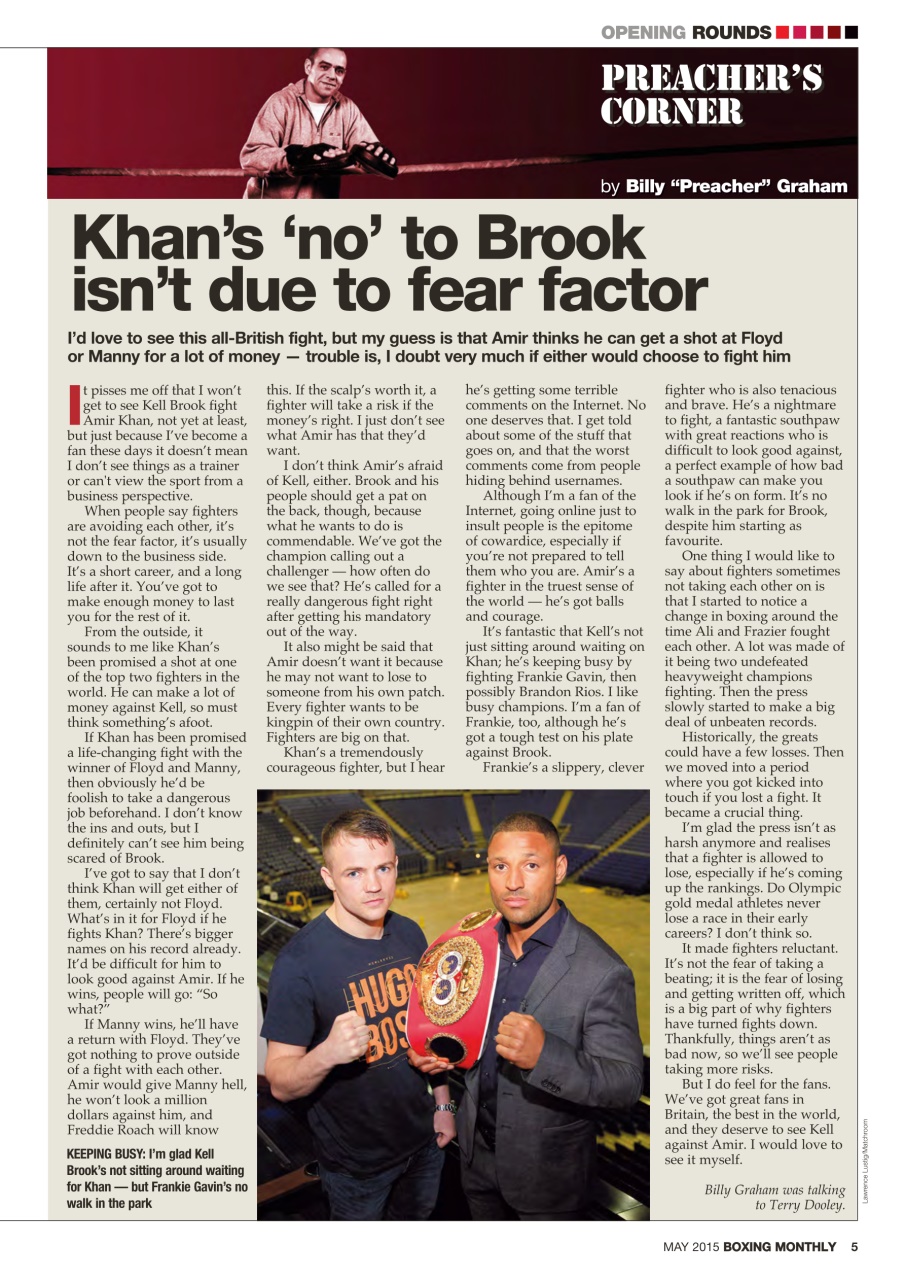 Boxing Monthly Preview Pages