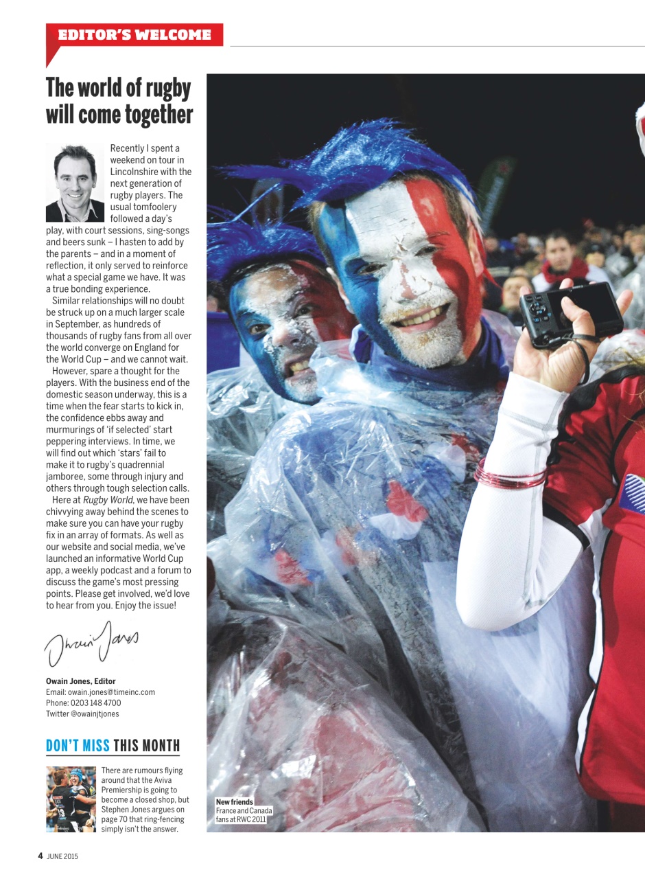 Rugby World Preview Pages