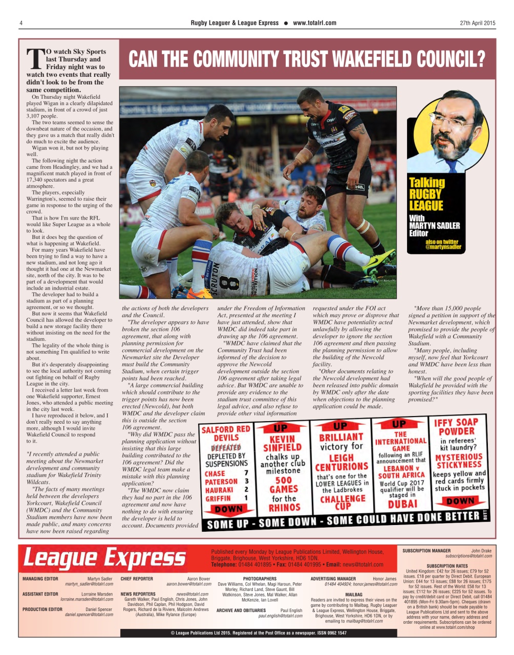 League Express Preview Pages