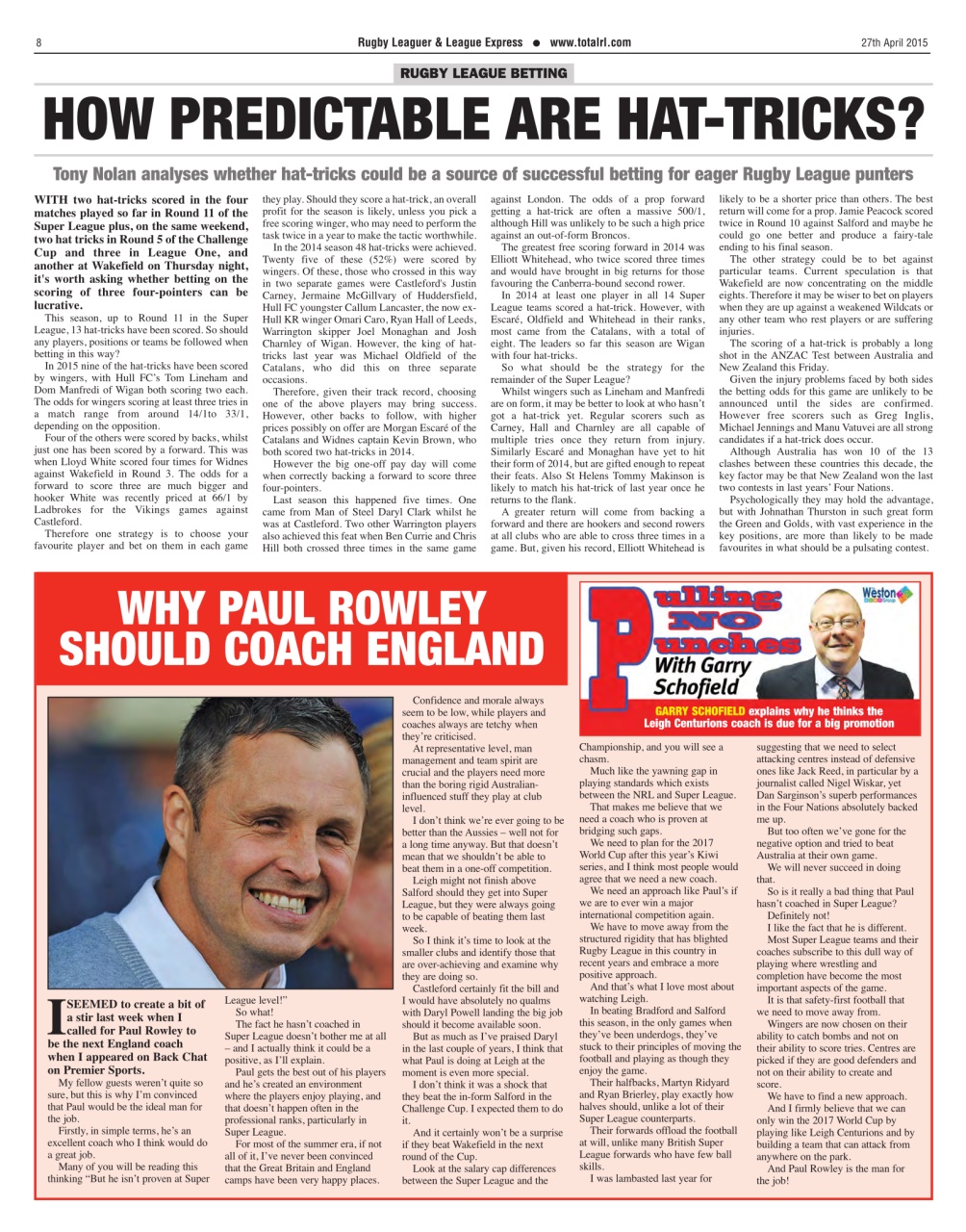 League Express Preview Pages