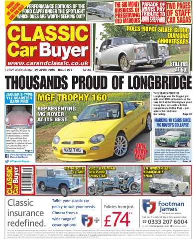 Classic Car Buyer issue No.276 Thousands Proud of Longbridge