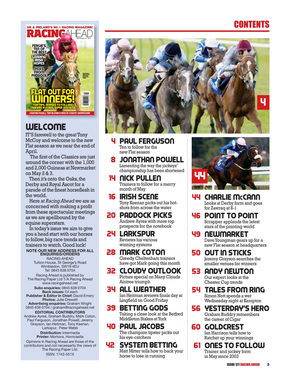 Racing Ahead Preview Pages