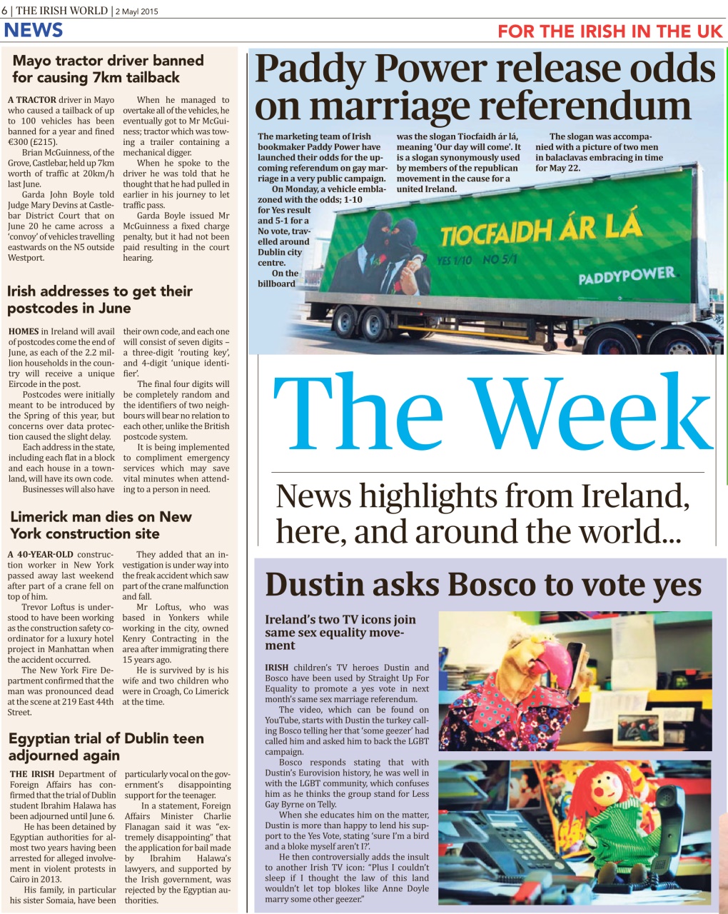 Irish World Preview Pages