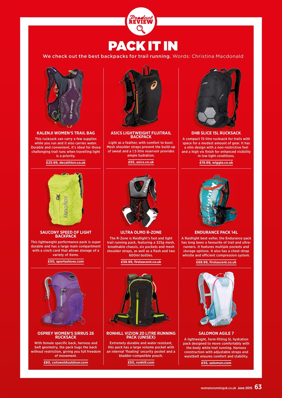 Women’s Running Preview Pages