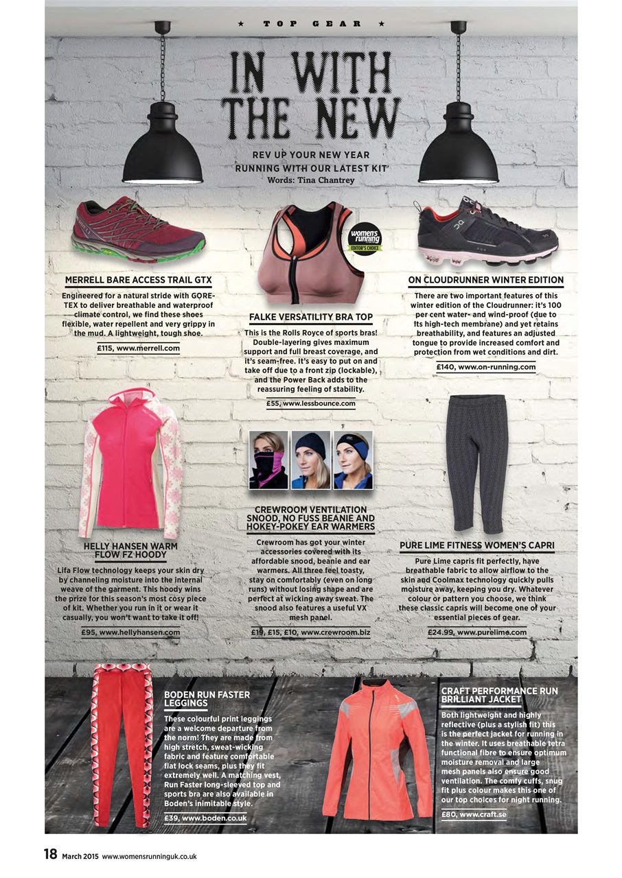 Women’s Running Preview Pages