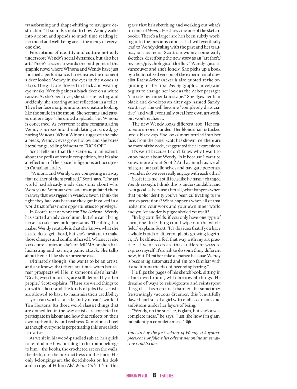 Broken Pencil Preview Pages