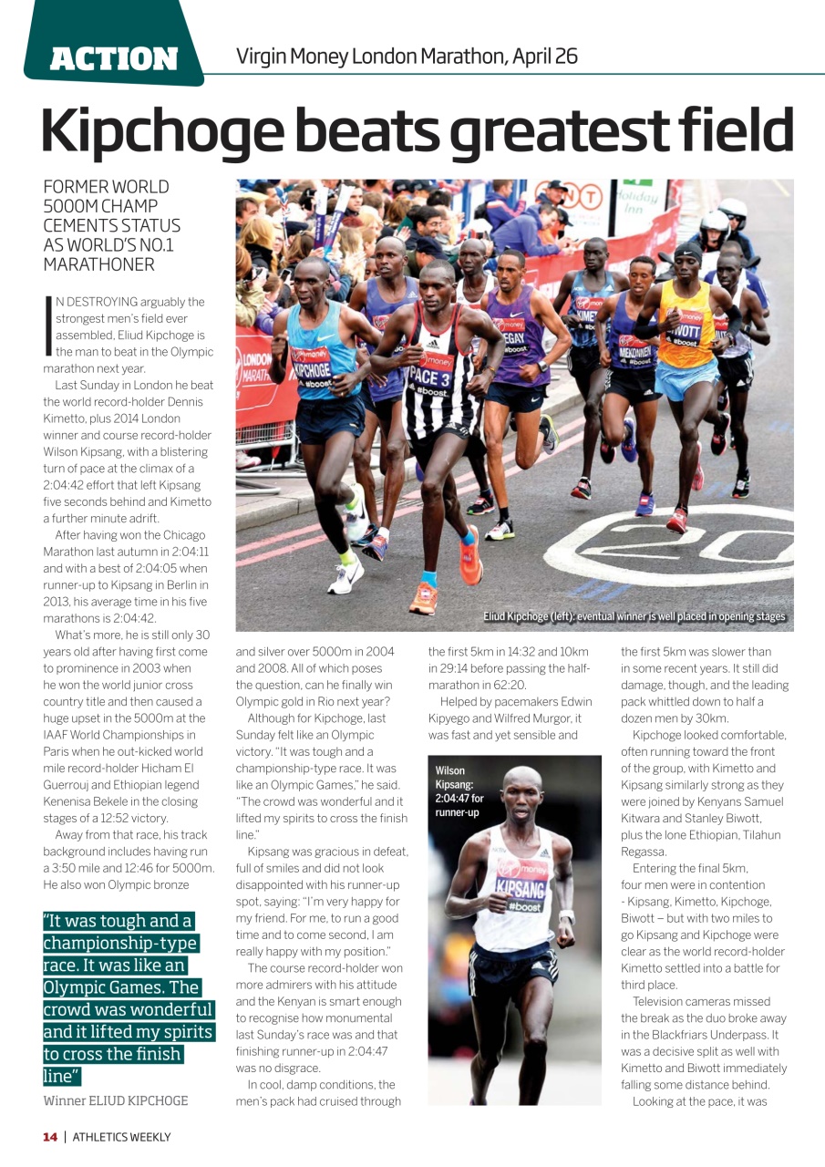 AW – Athletics Weekly Magazine Preview Pages