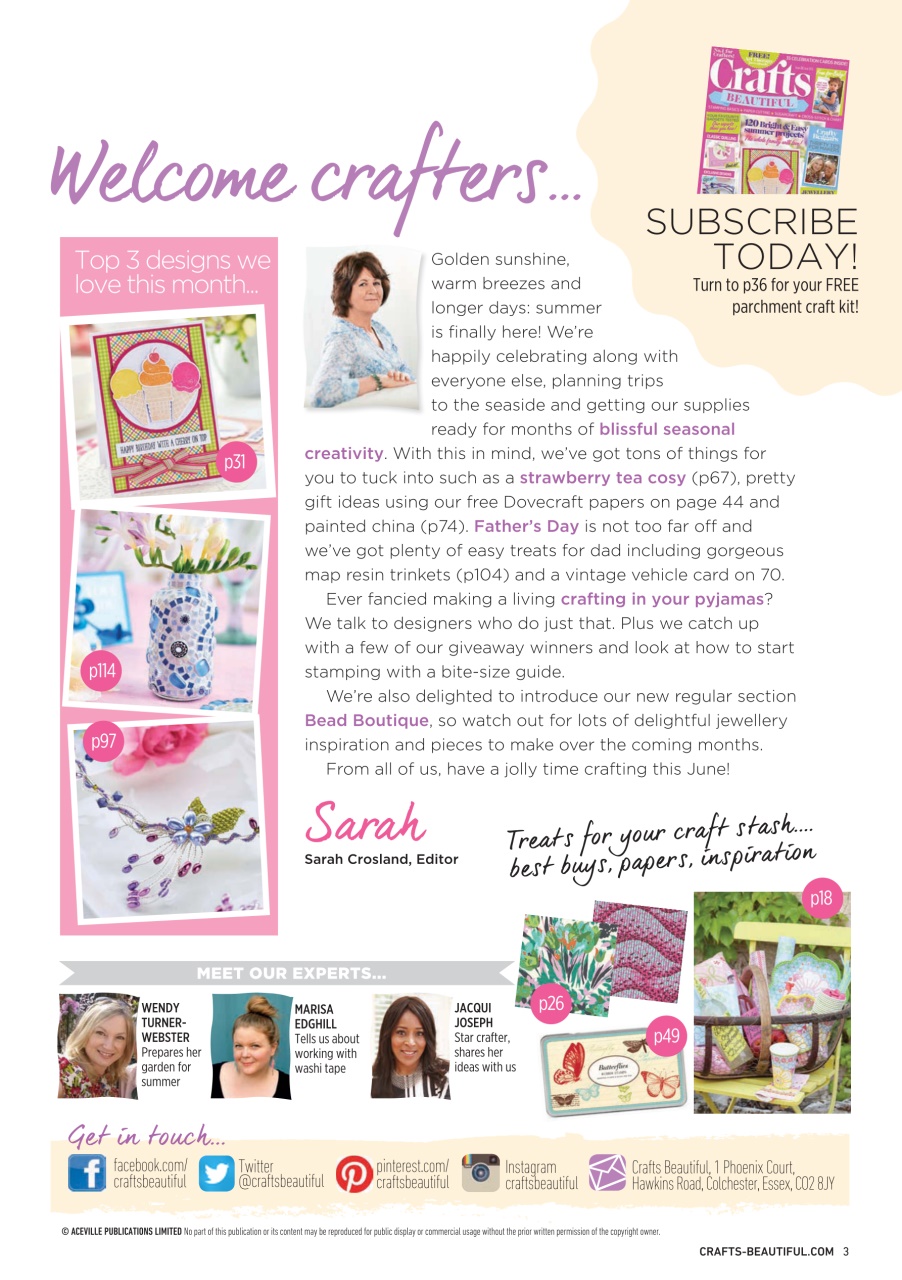 Crafts Beautiful Preview Pages