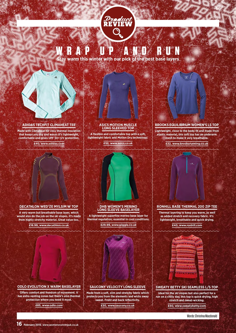 Women’s Running Preview Pages