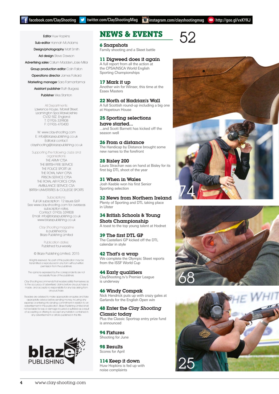Clay Shooting Preview Pages