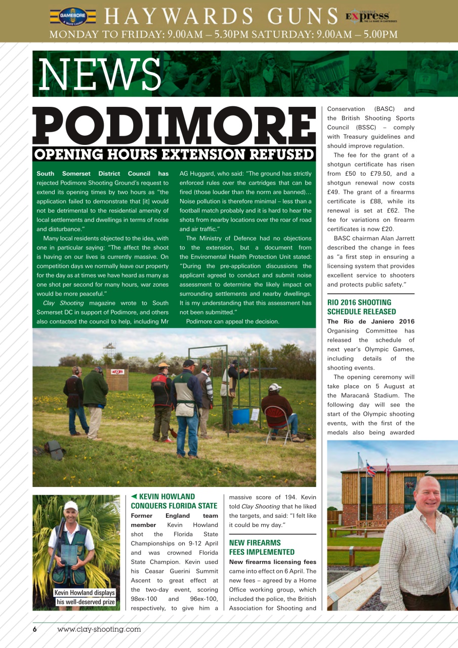 Clay Shooting Preview Pages