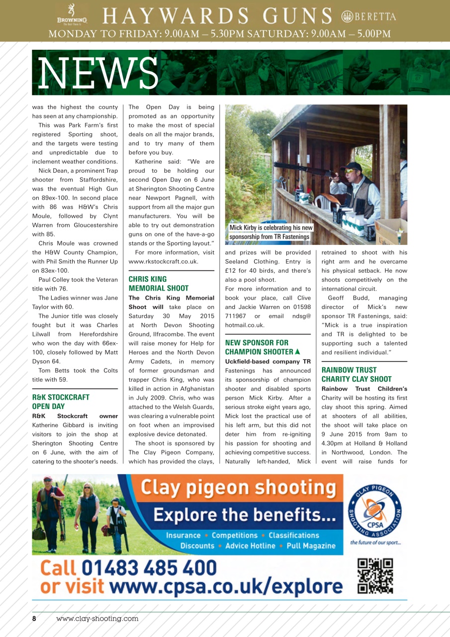 Clay Shooting Preview Pages