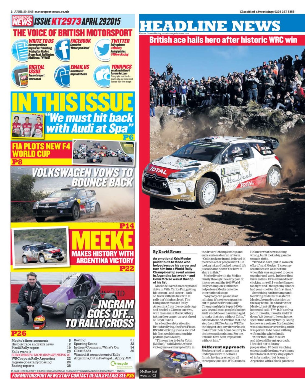 Motorsport News Preview Pages