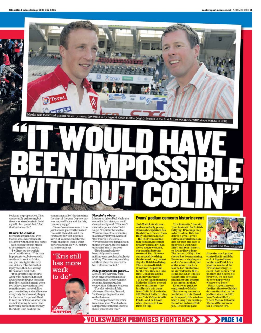 Motorsport News Preview Pages