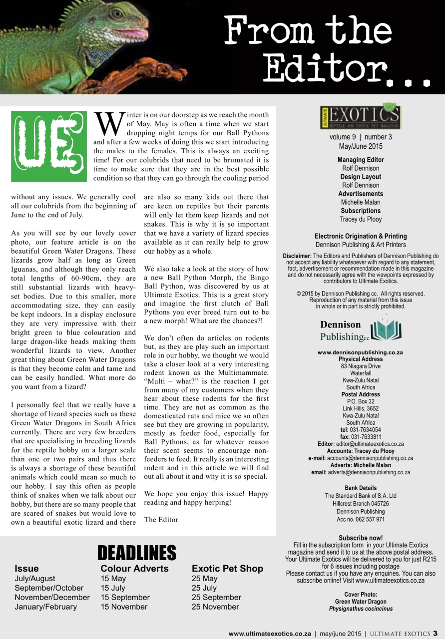 Ultimate Exotics Preview Pages