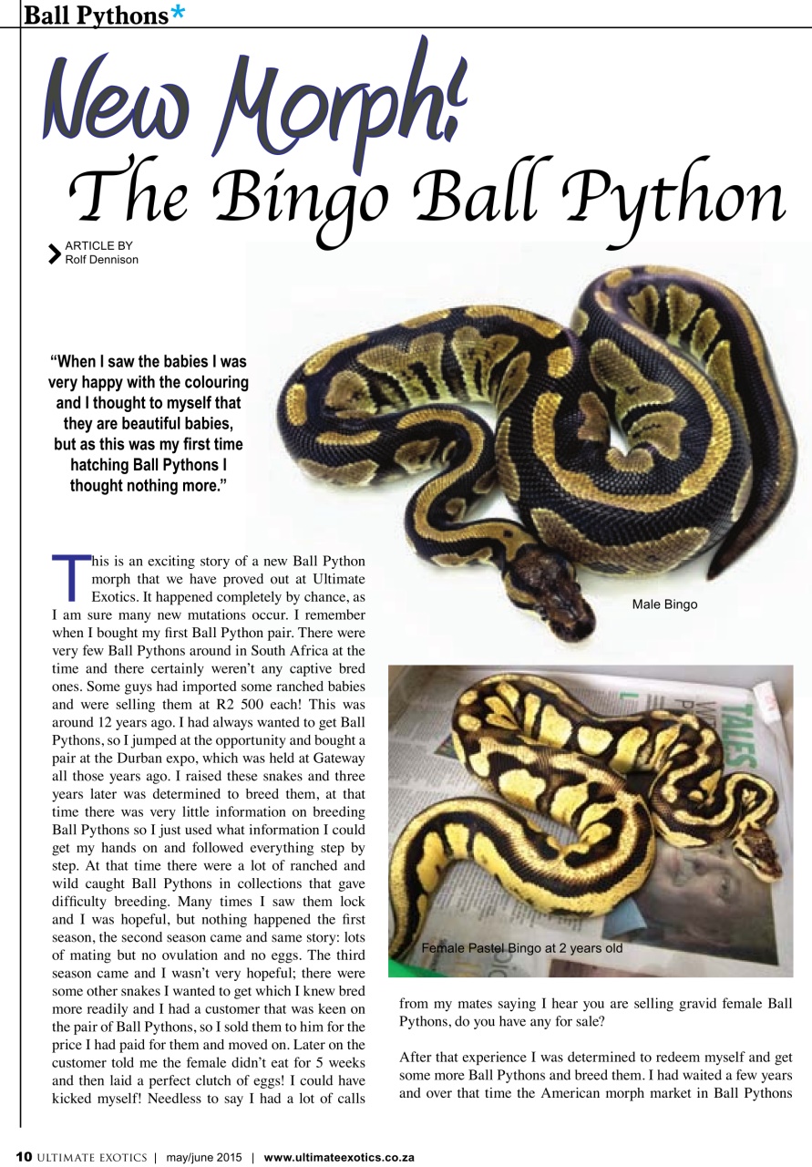 Ultimate Exotics Preview Pages