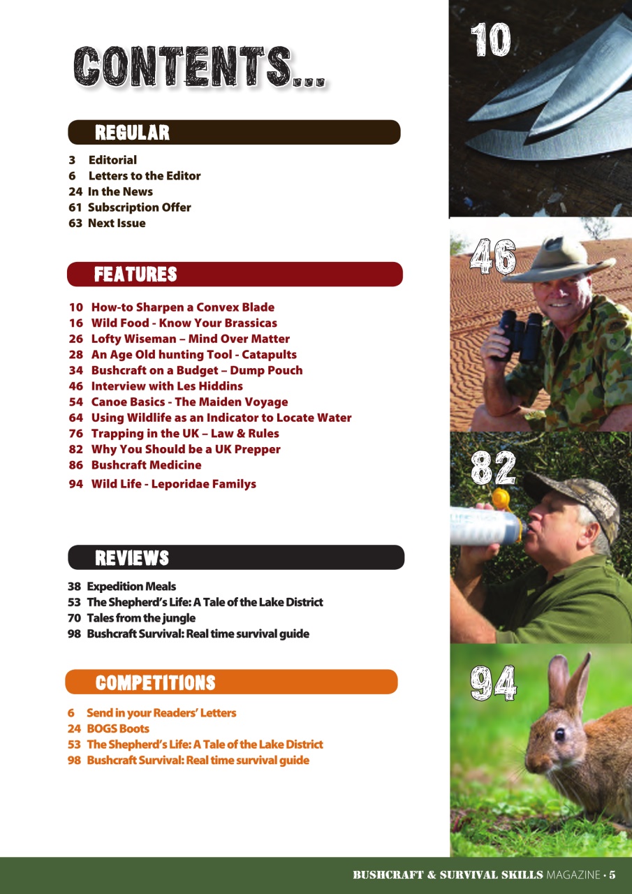 Bushcraft & Survival Skills Magazine Preview Pages