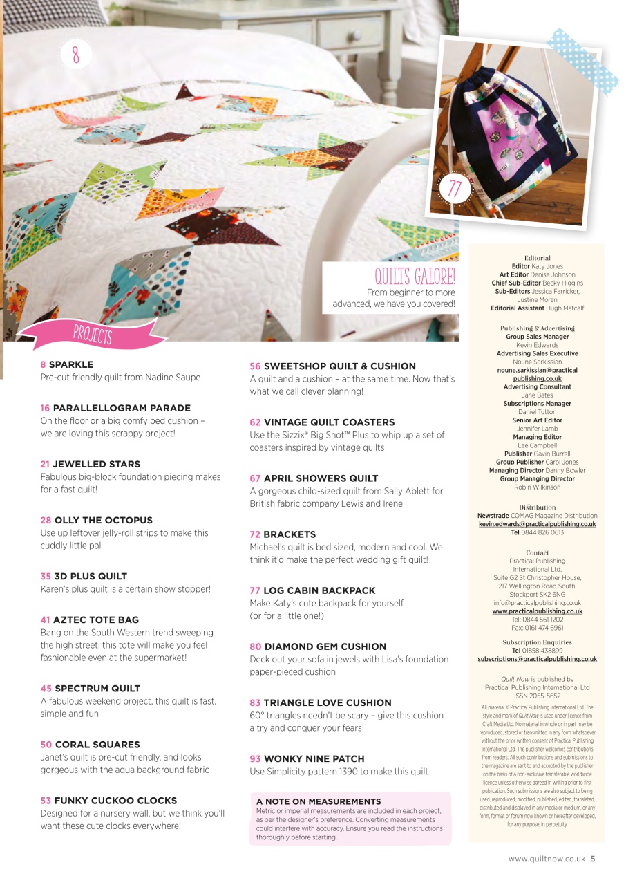 Quilt Now Preview Pages