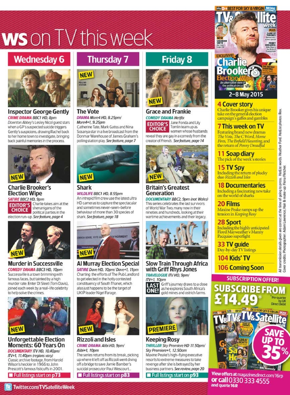 TV & Satellite Week Preview Pages