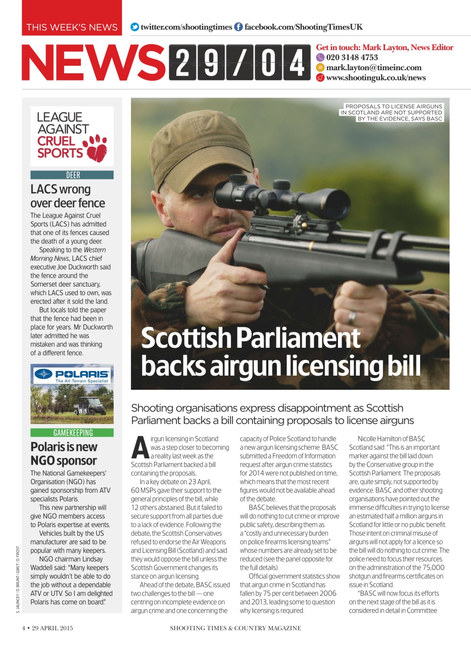 Shooting Times & Country Preview Pages
