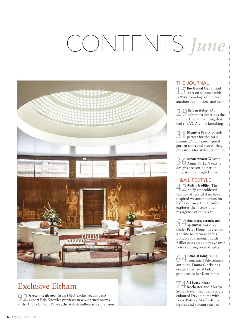 Homes & Antiques Magazine Preview Pages