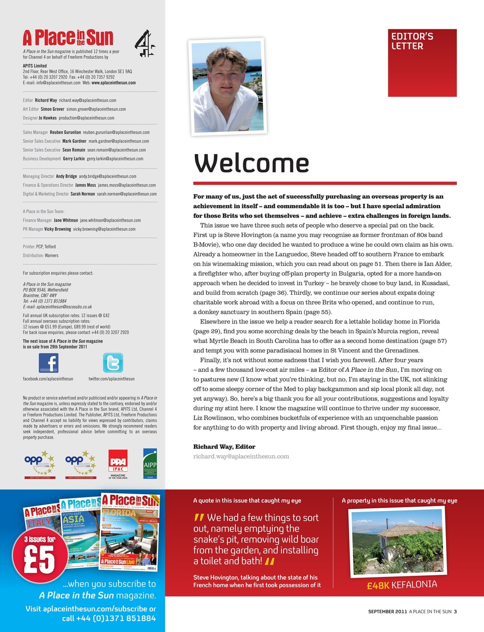 A Place in the Sun Magazine Preview Pages