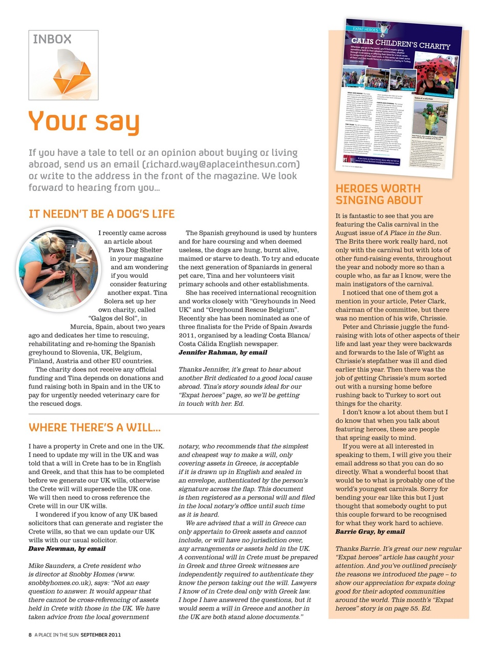 A Place in the Sun Magazine Preview Pages