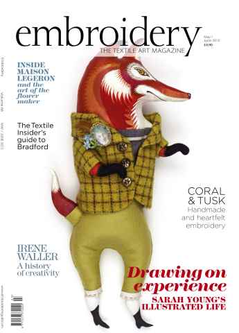 Embroidery Magazine issue MayJune 2015