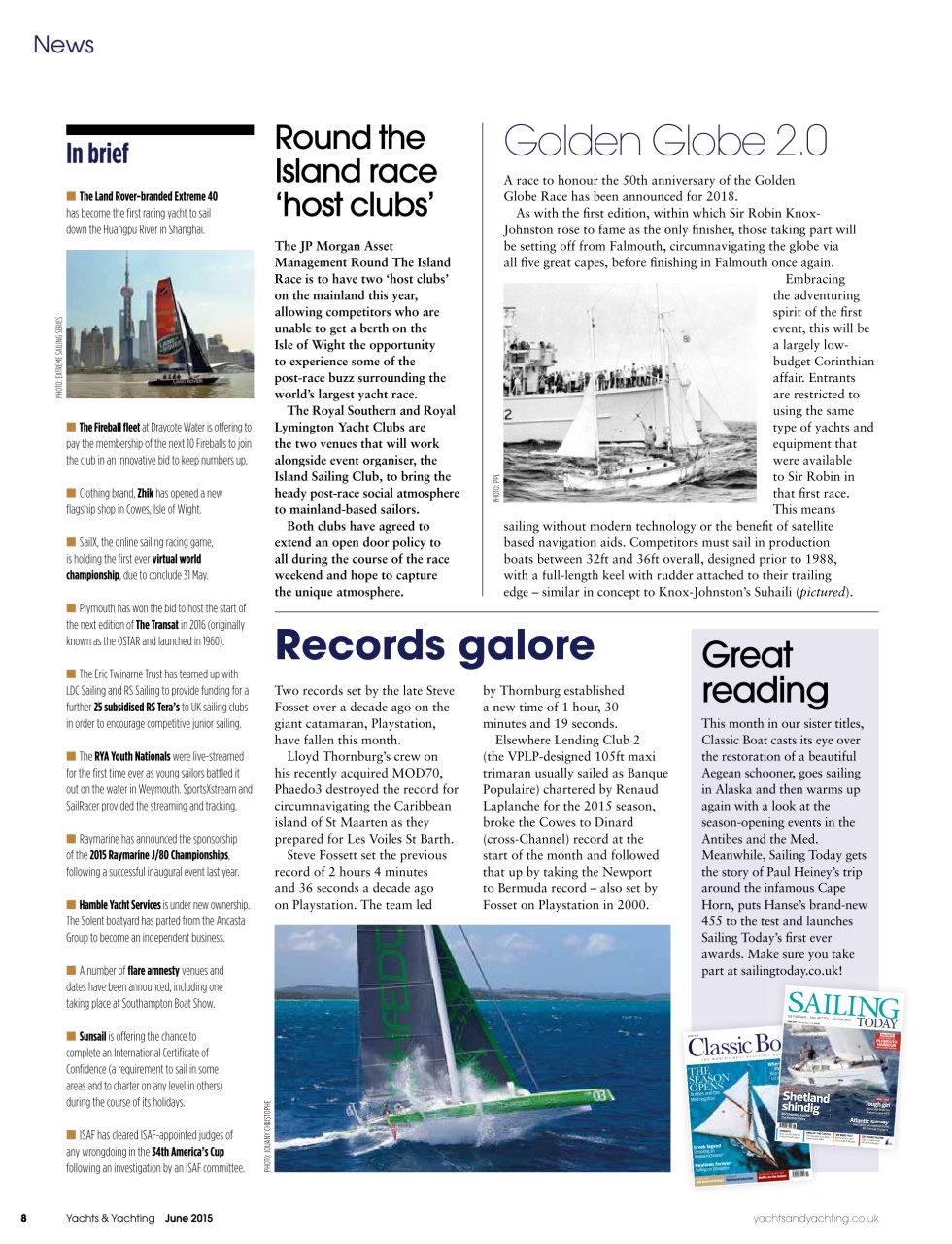 Yachts & Yachting Preview Pages