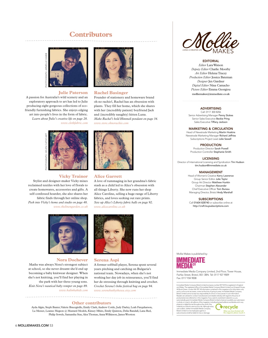 Mollie magazine Preview Pages