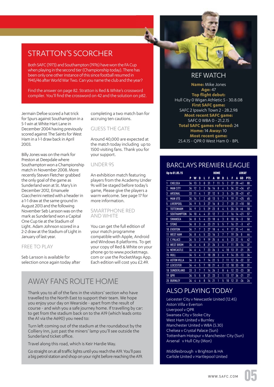 Sunderland FC Preview Pages