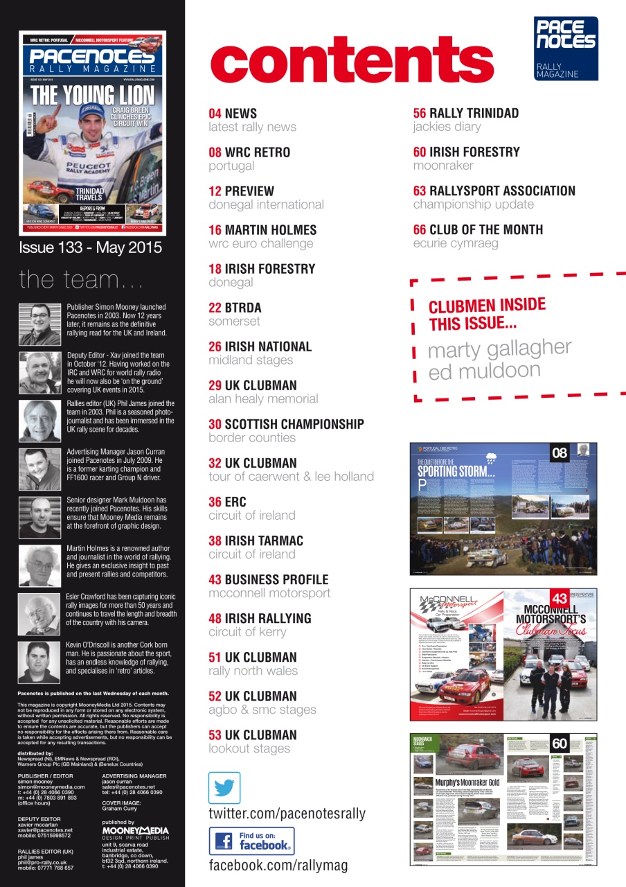 Pacenotes Rally magazine Preview Pages