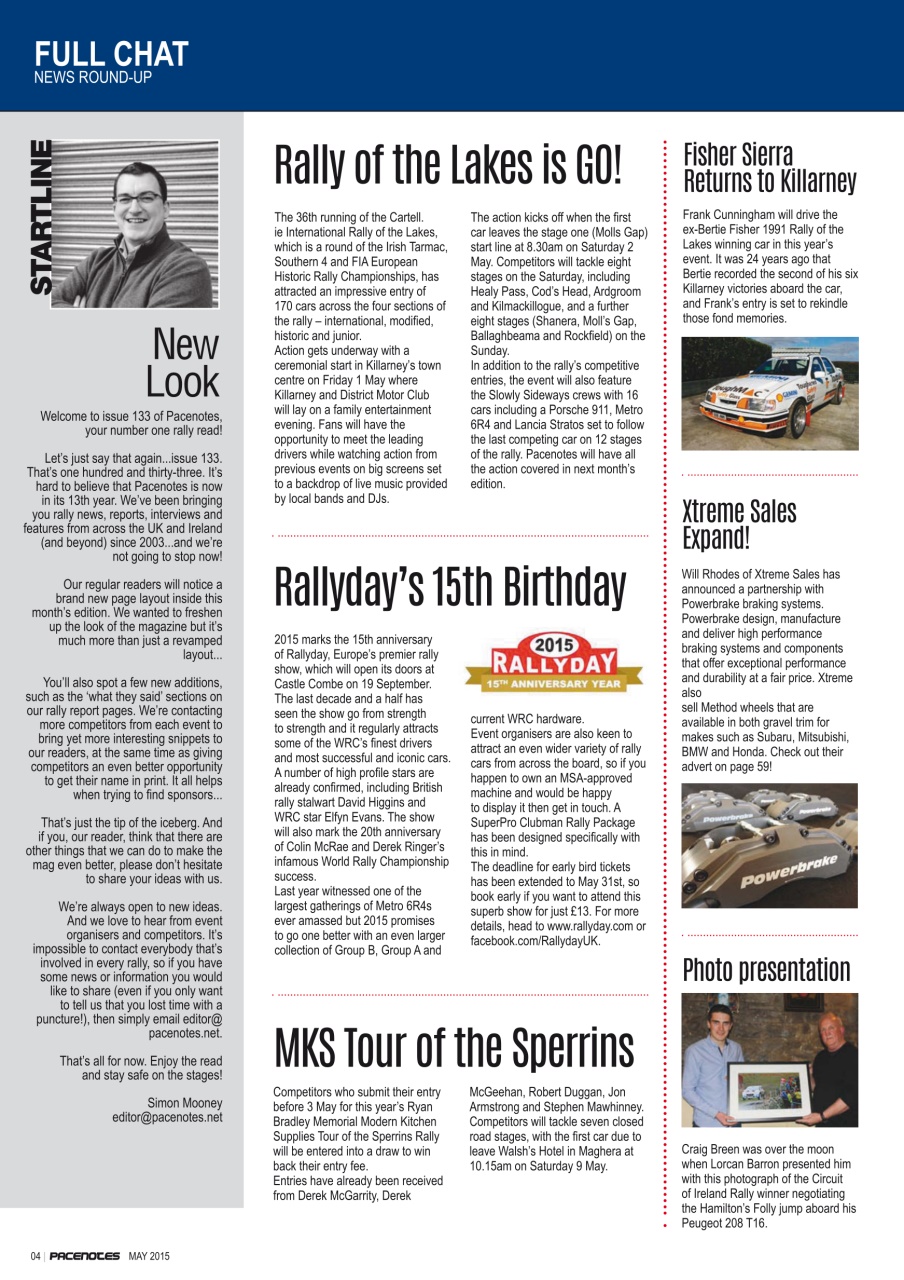 Pacenotes Rally magazine Preview Pages