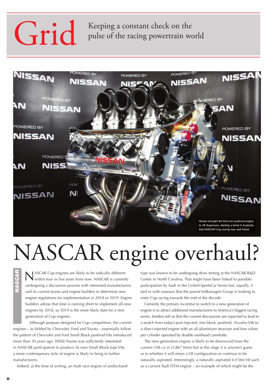 Race Engine Technology Preview Pages
