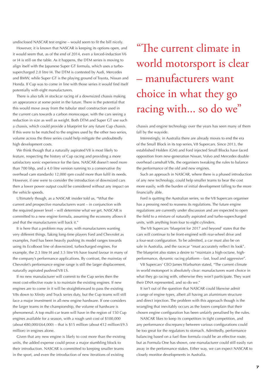 Race Engine Technology Preview Pages