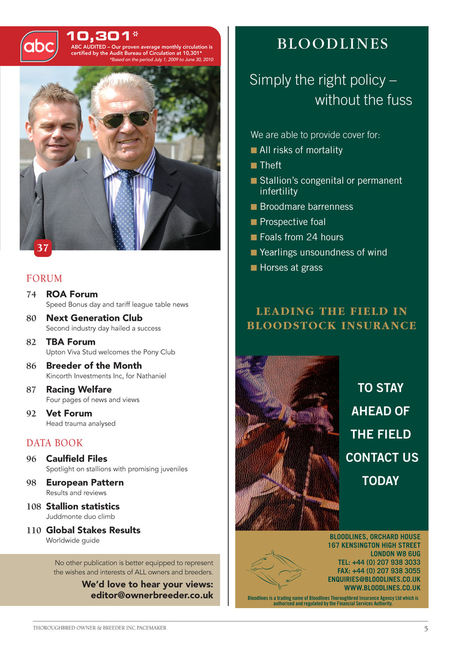 The Owner Breeder Preview Pages