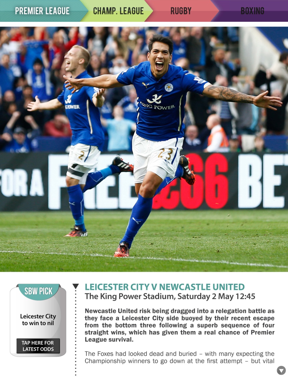 Sports Betting Weekly Preview Pages