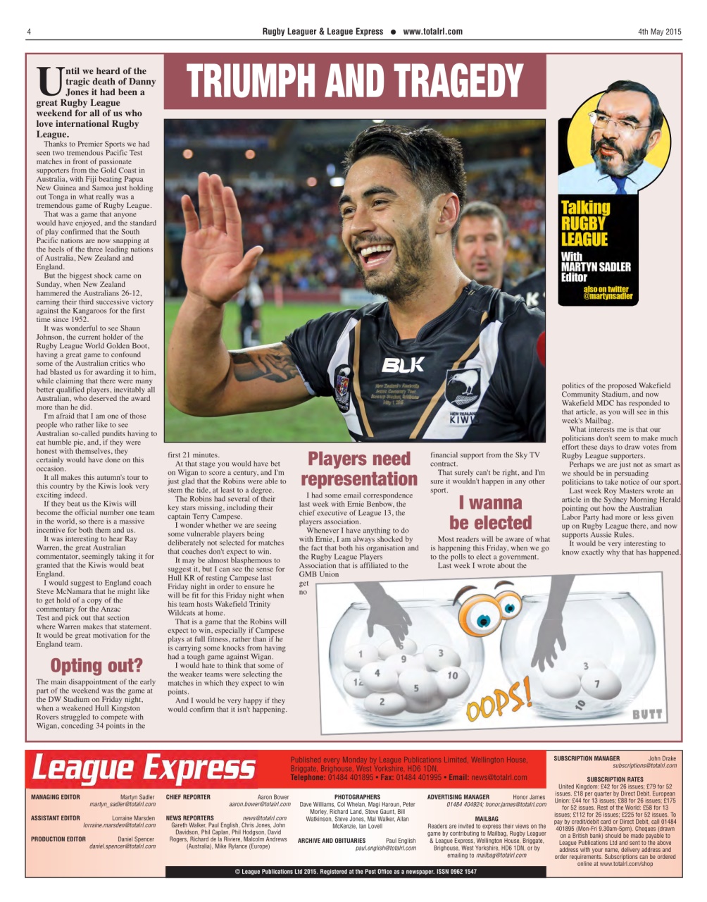 League Express Preview Pages