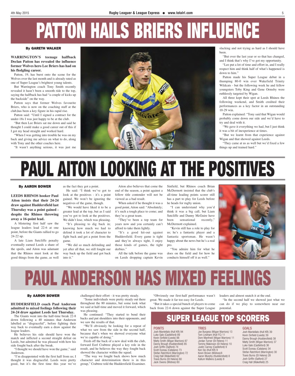 League Express Preview Pages