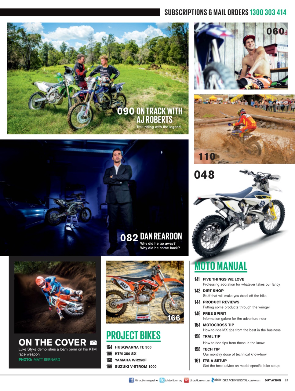 Dirt Action Preview Pages