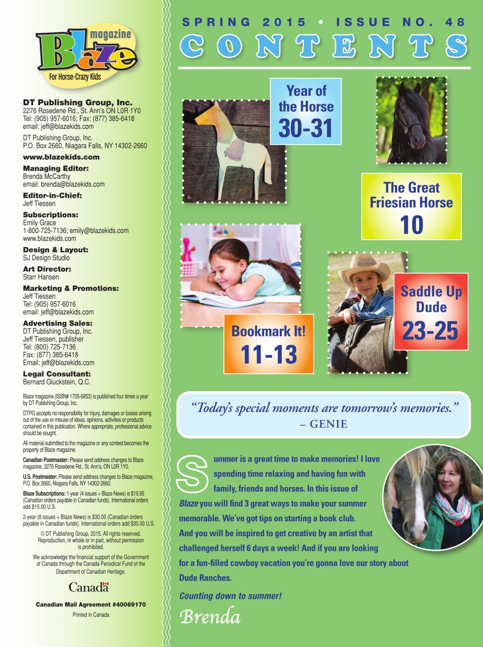 Blaze Magazine For Horse Crazy Kids Preview Pages