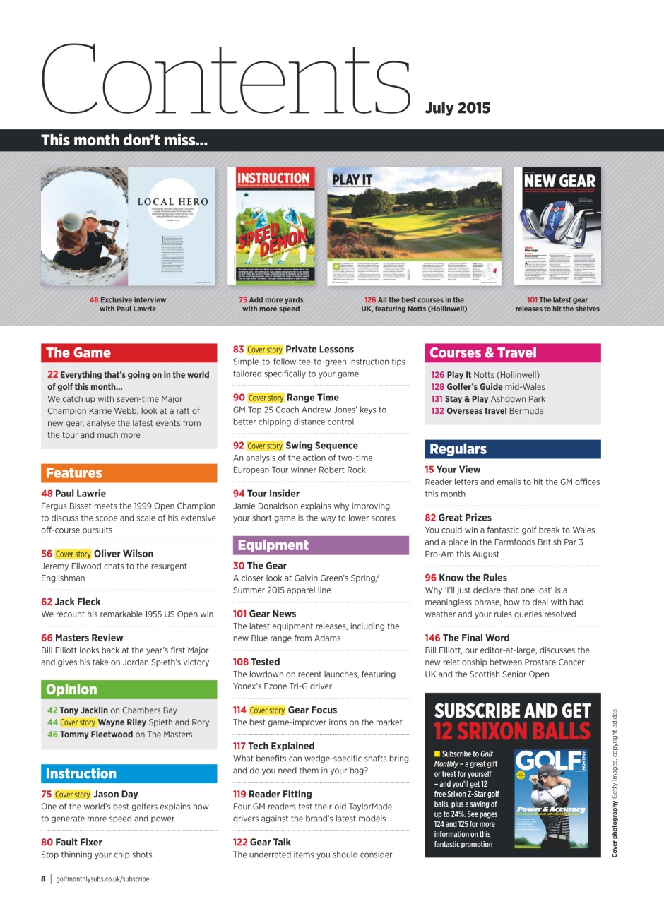 Golf Monthly Preview Pages