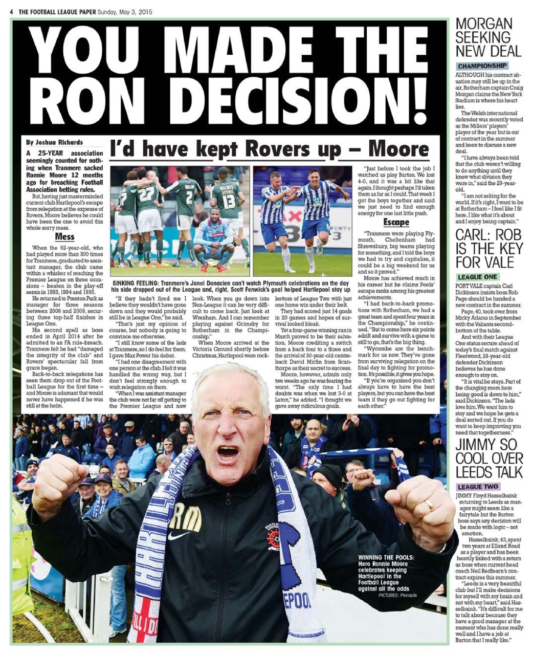 The Football League Paper Preview Pages